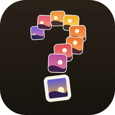 The Timewent app icon: a question mark made of small photos