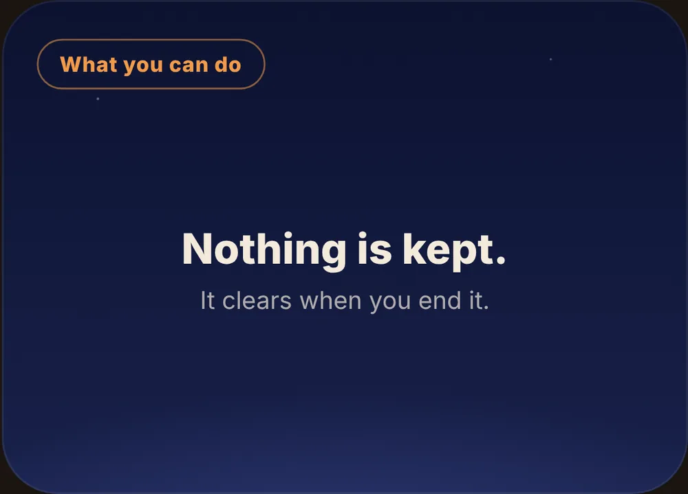 Focus: End it. Nothing is kept.