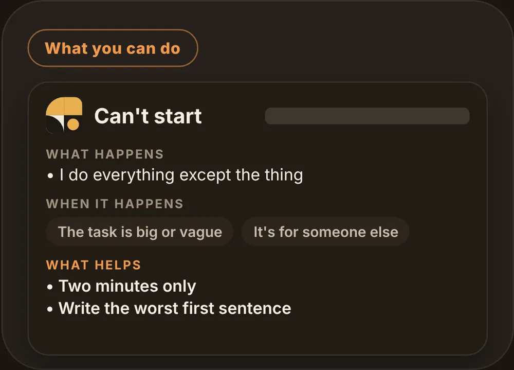 Patterns: Write it in your own words.