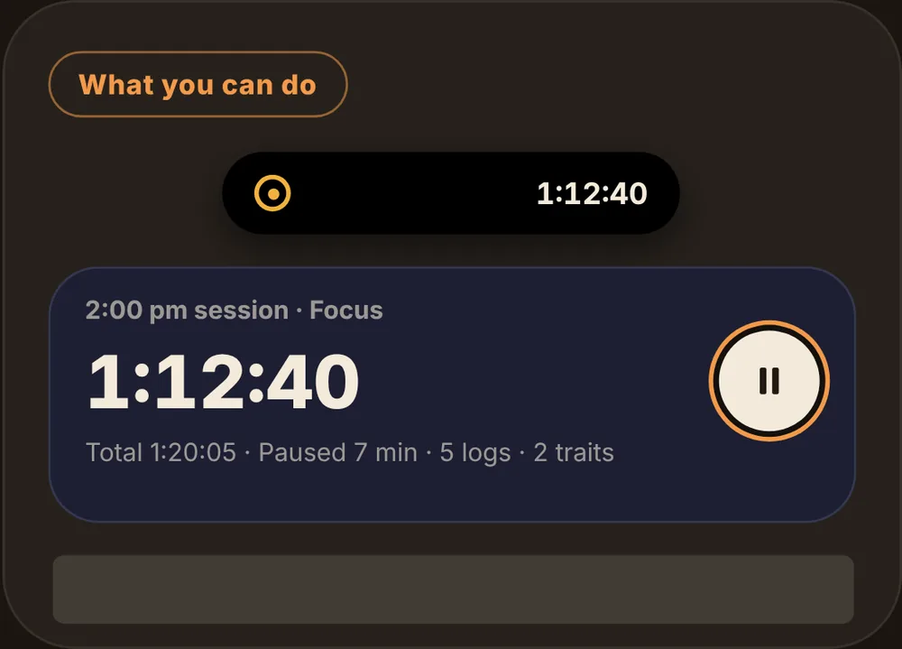 Widgets: Focus clock on your Lock Screen.